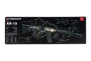 TekMat 44in premium rifle cleaning mat featuring an exploded view of the AR-15 series of rifles dye sublimated graphic.